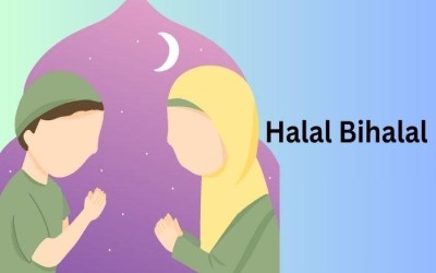 HARI PERTAMA MASUK SEKOLAH PARA GURU DAN SISWA HALAL BI HALAL